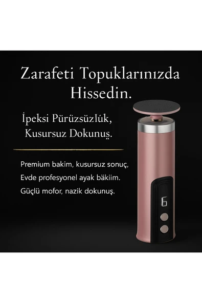 SMAYLİNG Elektrikli Ayak Nasır Temizleyici Topuk Törpüsü  Şarjlı  Düşük Sesli Profesyonel Bakım Cihazı ürün görseli 1