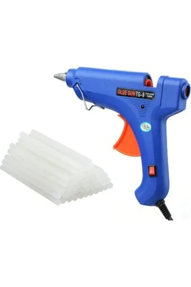 Muhtelif 1 Adet 80w Silikon Tabancası 10 Adet 11mm Mum Silikon 100 Adet Ahşap Dil Çubuğu ürün görseli 1