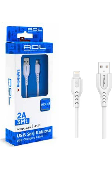 ACL ACK-68 USB Lightning Sarj Data Kablosu ürün görseli 1