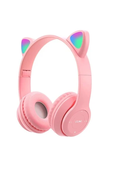 FİOPLUS Kedi Kulağı Bluetooth Kablosuz Kulaklık Rengarenk Işıklı Rgb Çocuk Oyun Kulaklığı ürün görseli 1