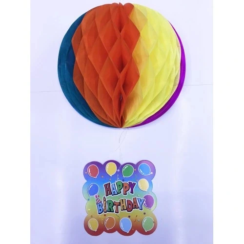 HERŞEYTREND Happy Birthday Kağıt Süsü 55 cm ürün görseli 1