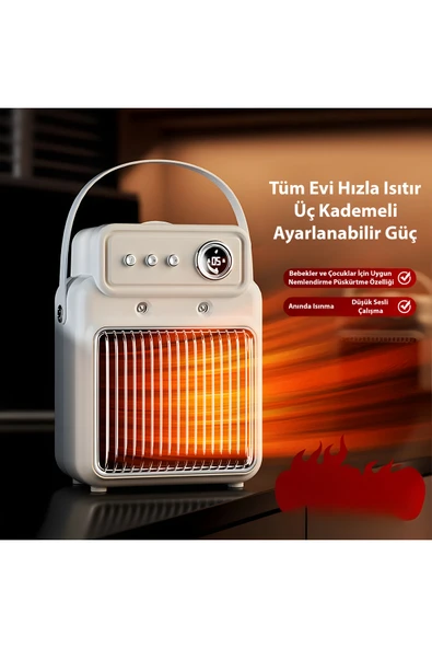 Hilda Ultra Konforlu Nemlendiricili Mini Isıtıcı: Evde Bahar Esintisi! ürün görseli 1