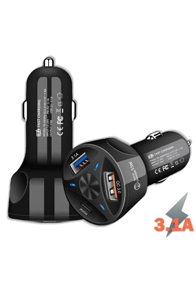 otodemir Araç Çakmaklık Şarjı - Type C Şarj Aleti - Usb Şarj - 55w Araba Çakmak Soket Şarj - Çakmak Şarj- ürün görseli 1