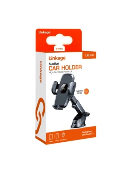 Linkage Otomatik Klipsli Araba Telefon Tutucu Ayarlanabilir Cam Ve Torpido Için Yüksek Kalite Tutucu ürün görseli 1