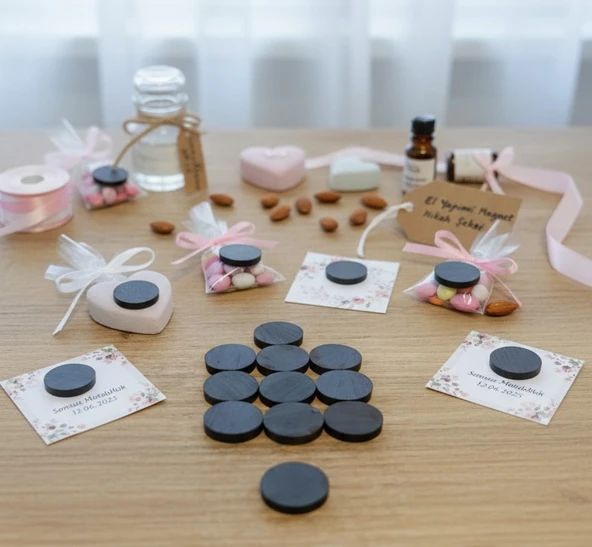 1.5 cm Güçlü Yuvarlak Mıknatıs - El Yapımı Ürünler İçin Hobi Mıknatısı 10'lu Paket ürün görseli 1
