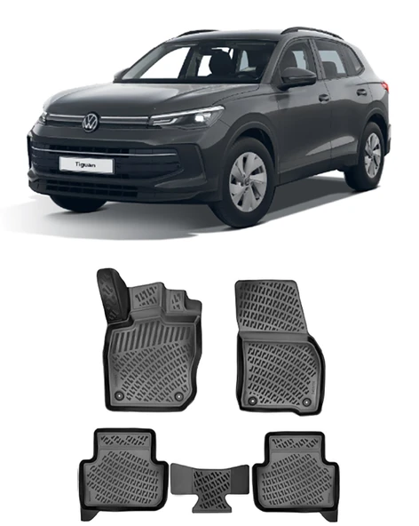 VW Tiguan 2024 Sonrası BTM 3D Havuzlu Paspas ürün görseli 1