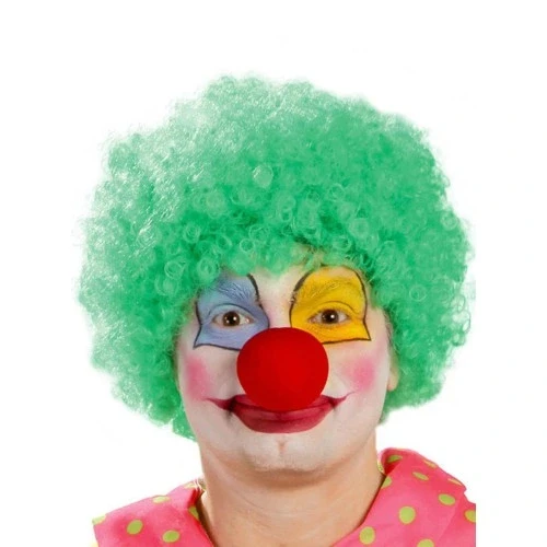 HERŞEYTREND Yeşil Renk Kıvırcık Afro Palyaço Seti ürün görseli 1
