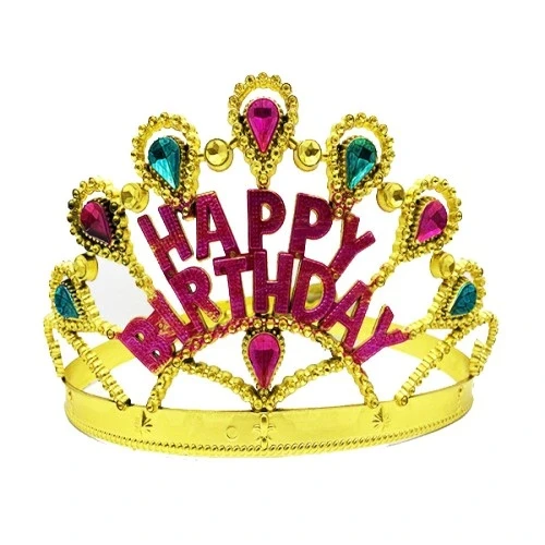 HERŞEYTREND Altın Renk Happy Birthday Doğum Günü Tacı ürün görseli 1