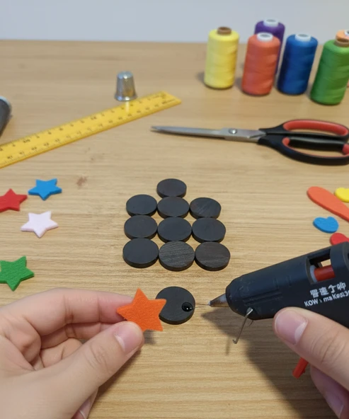 1.5 cm Güçlü Yuvarlak Mıknatıs 20'li Paket Magnet ve El Yapımı Ürünler İçin Hobi Mıknatısı ürün görseli 1