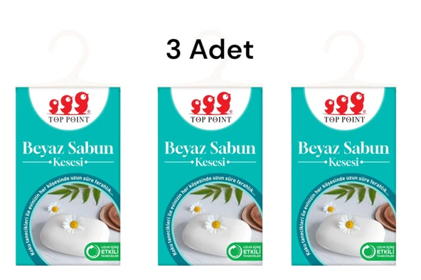 Top Point Koku Kesesi Beyaz Sabun 19 g (3 adet) ürün görseli 1