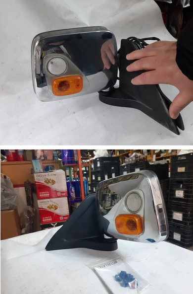 KALİTELİ Metal ayaklı ve Metal Nikelajlı Sağ ve Sol Çift Fiyatıdır Mitsubishi L200 Pıcup Çift Kabin  Sinyal Lambalı Dış Dikiz Aynası ürün görseli 1