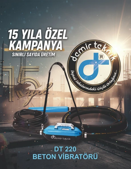 Beton Vibratörü Kendinden Konvertörlü DT 220 - 60mm ürün görseli 1