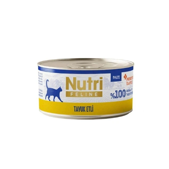 Nutri Feline Tavuk Etli Tahılsız Yetişkin Kedi Konservesi 70 gr ürün görseli 1