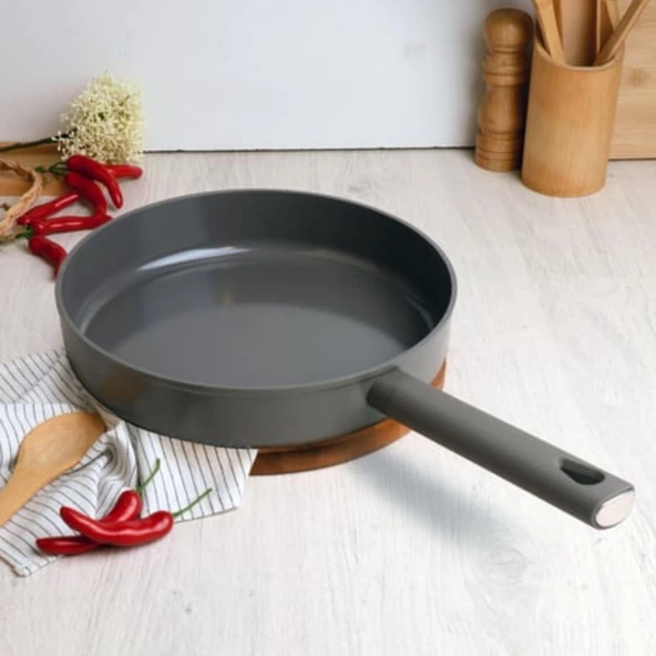 BELARIVA 30 CM GRI SILIKON SAPLI TAVA ürün görseli 1