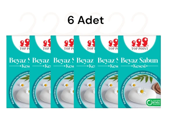 Top Point Koku Kesesi Beyaz Sabun 19 g (6 Adet) ürün görseli 1