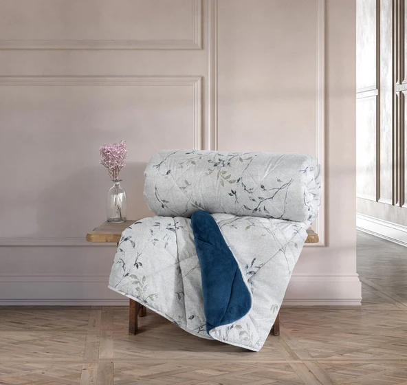 COTTON BOX VELVET YORGAN NITSA DENIM 195X215 ÇK ürün görseli 1