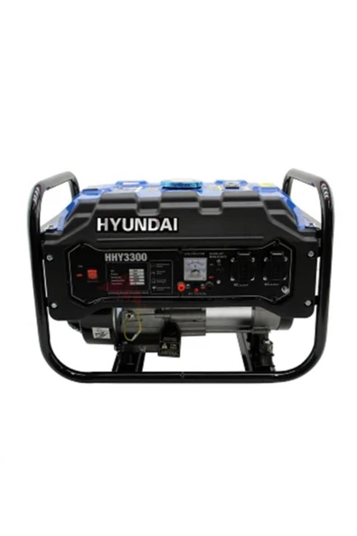 Hyundai HHY3300 Benzinli Jeneratör – 2.8 kW, 7 HP, 213 cc, AVR’li, Monofaze, İpli Çalıştırma ürün görseli 1