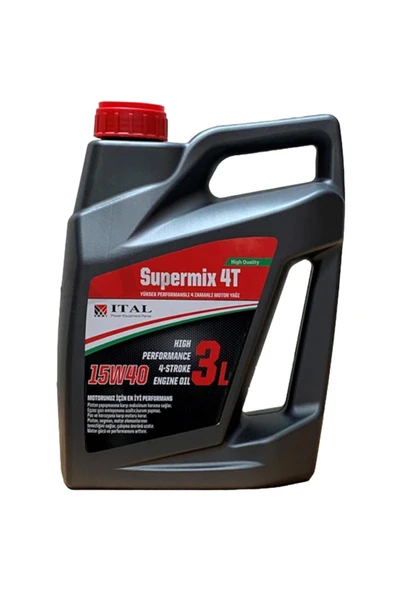İtal Süpermix 4 Zamanlı Motor Yağı 15W-40 3 Litre ürün görseli 1