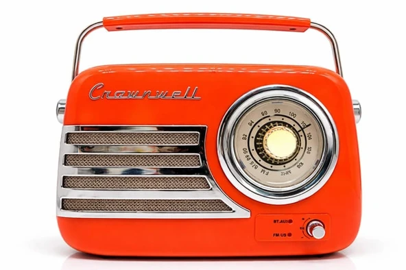 Retro Tasarımlı Bluetooth FM Radyo HAVANA Turuncu ürün görseli 1