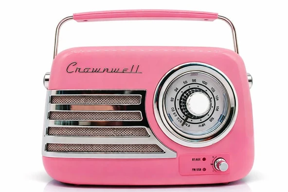 Retro Tasarımlı Bluetooth FM Radyo HAVANA Pembe ürün görseli 1