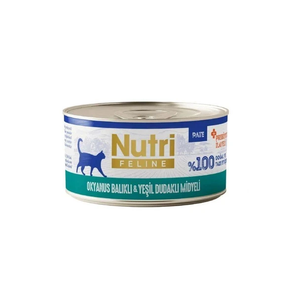 Nutri Feline Okyanus Balıklı ve Yeşil Dudaklı Midyeli Tahılsız Yetişkin Kedi Konservesi 70 gr ürün görseli 1