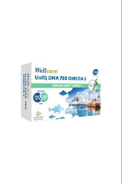 Wellcare Omega 3 Balık Yağı 750 mg 30 Kapsül ürün görseli 1