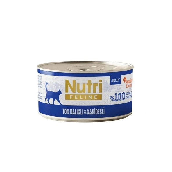 Nutri Feline Ton Balıklı ve Karidesli Tahılsız Yetişkin Kedi Konservesi 70 gr ürün görseli 1