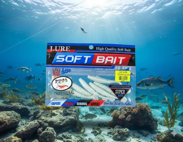 LRF İçin 55mm Mikro Silikon Kurt Seti - 10'lu Paket Yüksek Aksiyonlu Yem ürün görseli 1