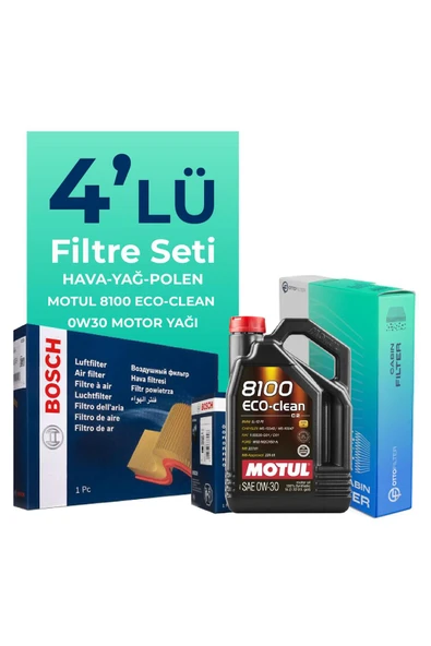 Bosch Fiat Doblo 1.6 Dizel Filtre Bakım Seti Motul Motor Yağlı (2015-2023) 4 Lü ürün görseli 1
