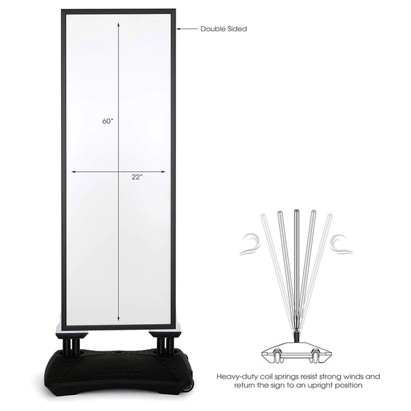 Wind Pro Slim Siyah Kaldırım Panosu - Resim 3