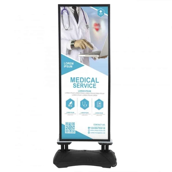 Wind Pro Slim Siyah Kaldırım Panosu - Resim 2