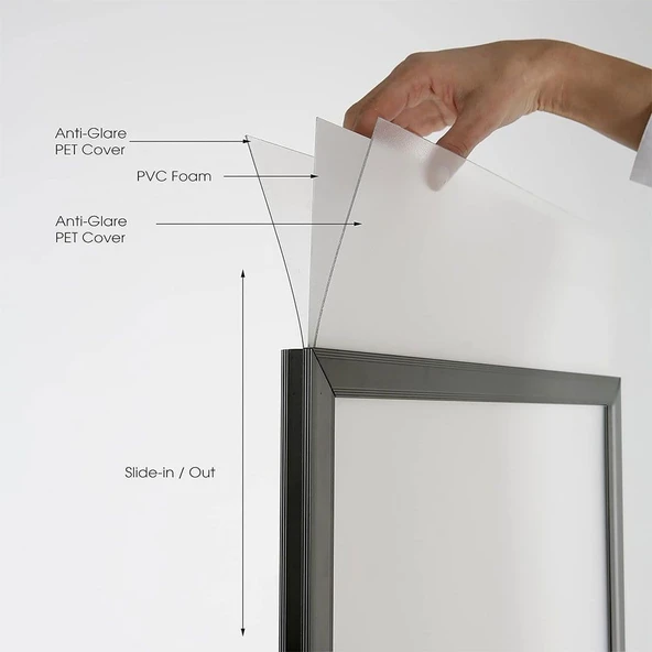 Wind Pro Slim Siyah Kaldırım Panosu - Resim 11