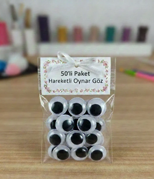1.5 cm Oynar Göz 50'li Paket – Hobi, Amigurumi ve El Yapımı Ürünler İçin ürün görseli 1