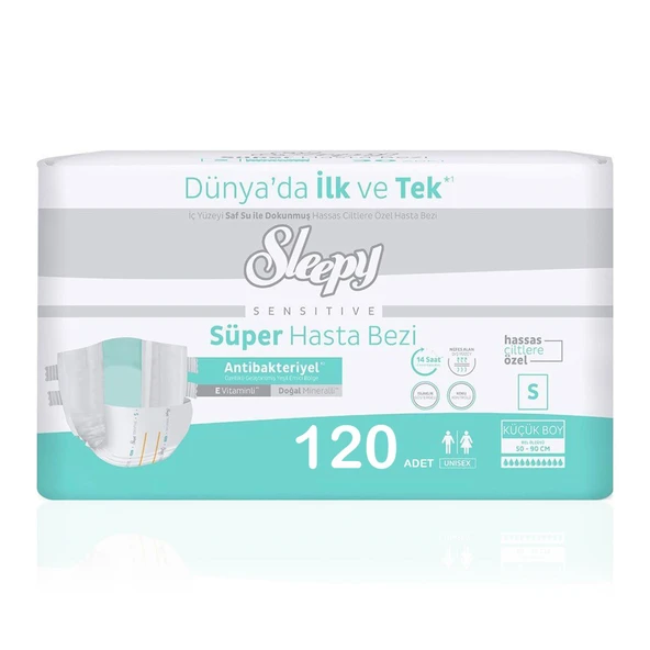 Sleepy Belbantlı Hasta Bezi S-Small Beden 120 Adet ürün görseli 1