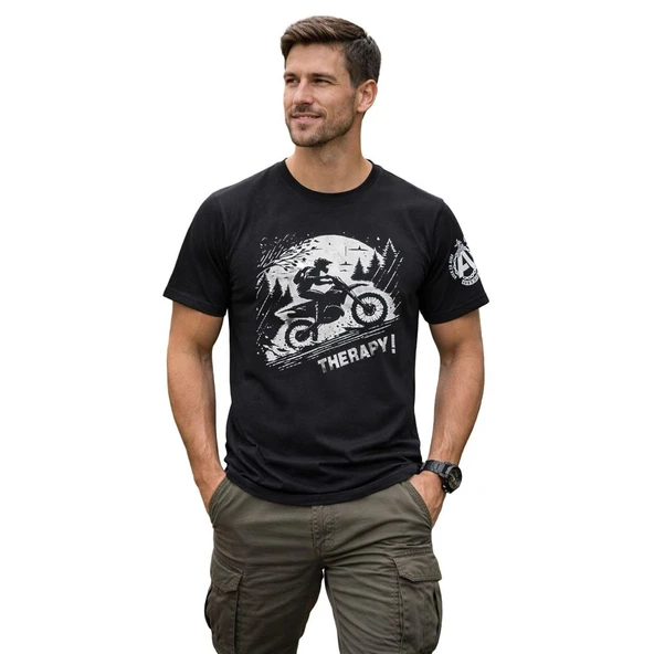 Aybaak Terapi Enduro Motocross Motorsiklet Baskılı Tişört ürün görseli 1