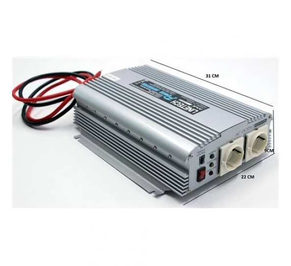 Linetech Modifiye Sinüs İnvertör 12V 1000W Modified Sine Wave Inverter (A301-1K0-12) ürün görseli 1