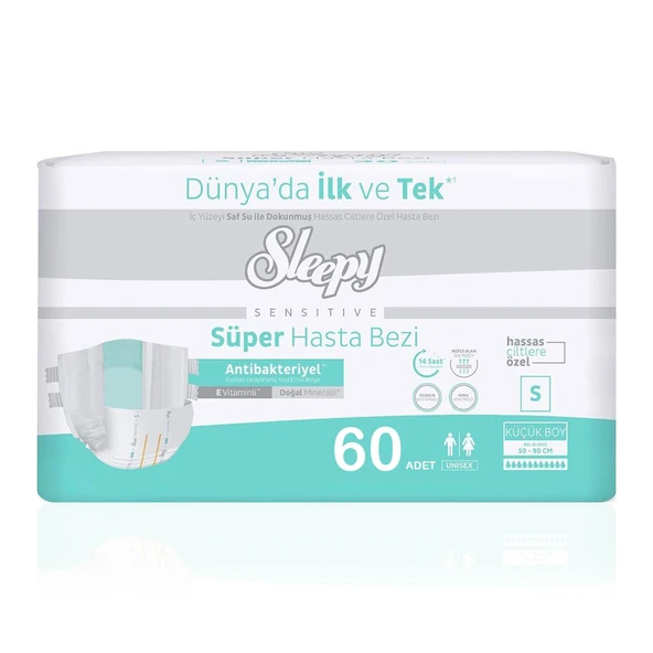 Sleepy Belbantlı Hasta Bezi S-Small Beden 60 Adet ürün görseli 1