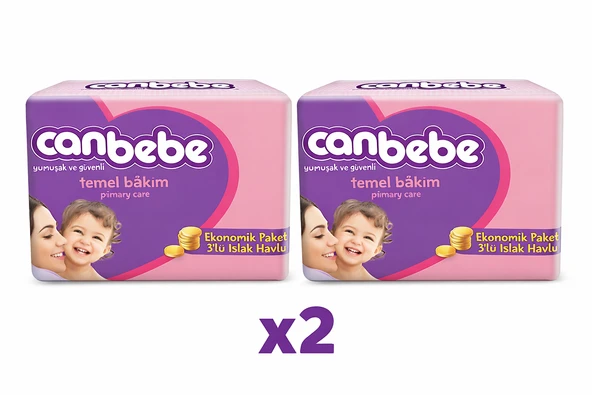 Canbebe Temel Bakım 56 Yaprak 3'lü Paket Islak Mendil x2 ürün görseli 1