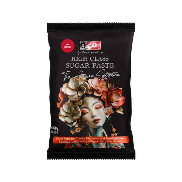 Kırmızı High Class Kaplama, Dekor ve Çiçek Yapımı için Şeker Hamuru 1 kg ürün görseli 1