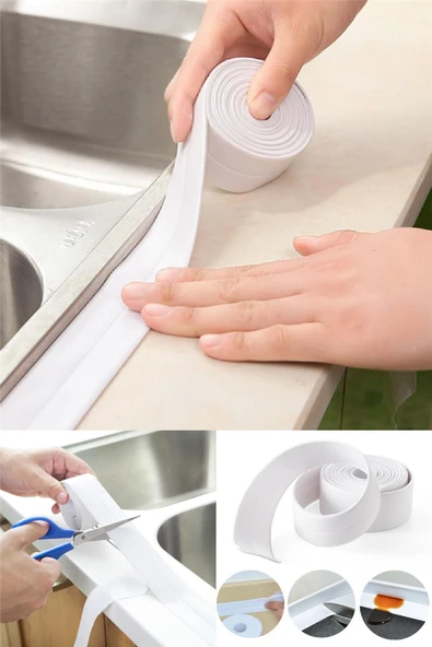 Su Sızdırmaz Geçirmez Bant Lavabo Küvet Kenar Bandı 2 adet ürün görseli 1