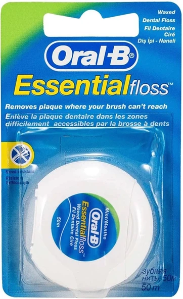 ORAL-B DİŞ İPİ ESSENTİAL FLOSS MİNT WAXED 50 M ürün görseli 1