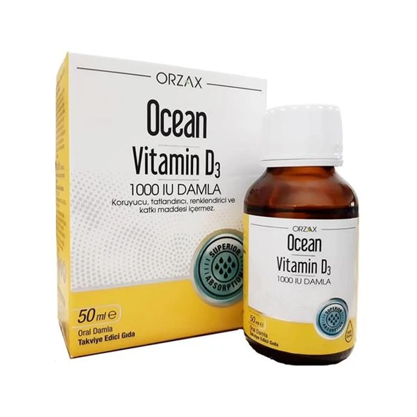 Ocean Vitamin D3 1000 IU Damla 50 Ml-SKT:01/2028 ürün görseli 1
