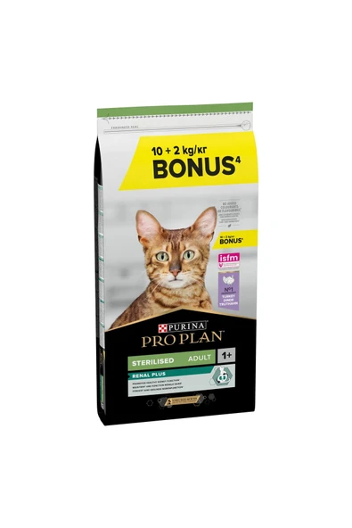 Sterilised Turkey&Chicken Kedi Maması - 10+2 Kg ürün görseli 1