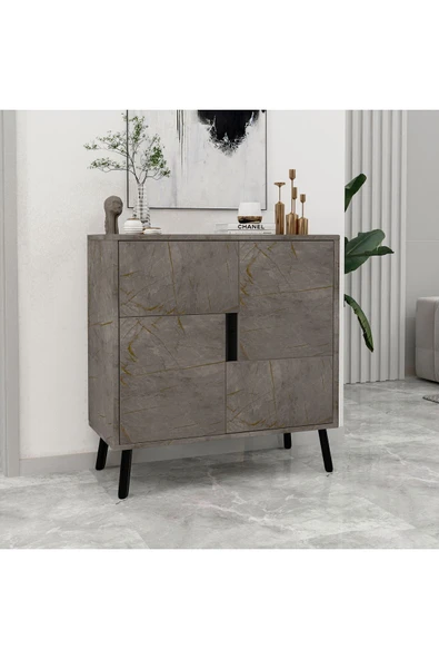 İnarch Dizayn Ç001 Darien Çok Amaçlı Dolap – Minimal Konsol – 2 Kapaklı Modern Tasarım  Çok Renkli ürün görseli 1