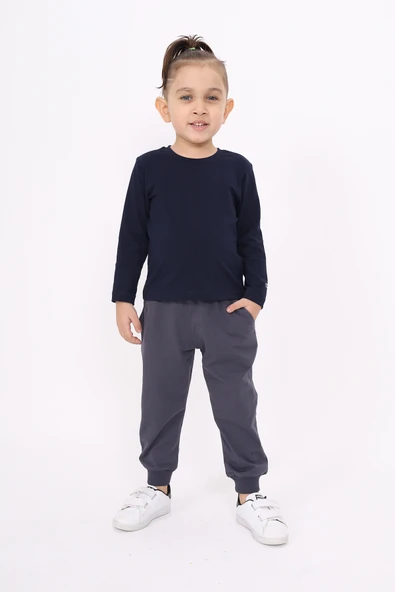 Toontoy Unisex Çocuk Baskılı Bisiklet Yaka Uzun Kollu Tişört ürün görseli 1