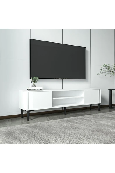Snow Kapaklı TV Sehpası – 140 cm, Modern ve Fonksiyonel Tasarım  Beyaz ürün görseli 1