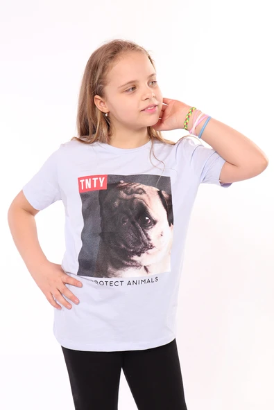 Toontoy Unisex Çocuk Baskılı Bisiklet Yaka Kısa Kollu Tişört ürün görseli 1