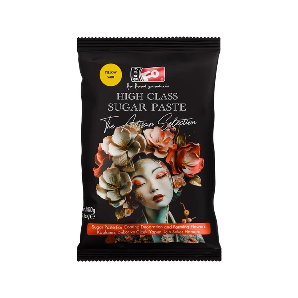 Sarı High Class Kaplama, Dekor ve Çiçek Yapımı için Şeker Hamuru 1 kg ürün görseli 1
