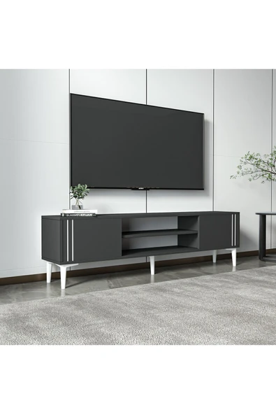 Snow Kapaklı TV Sehpası – 140 cm, Modern ve Fonksiyonel Tasarım  Antrasit ürün görseli 1