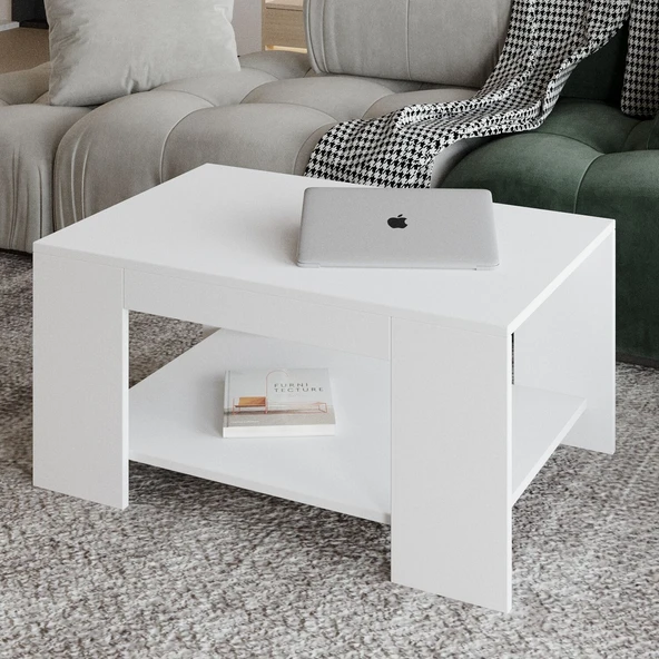 Lina Orta Sehpa – Modern Minimal Tasarım  Beyaz ürün görseli 1